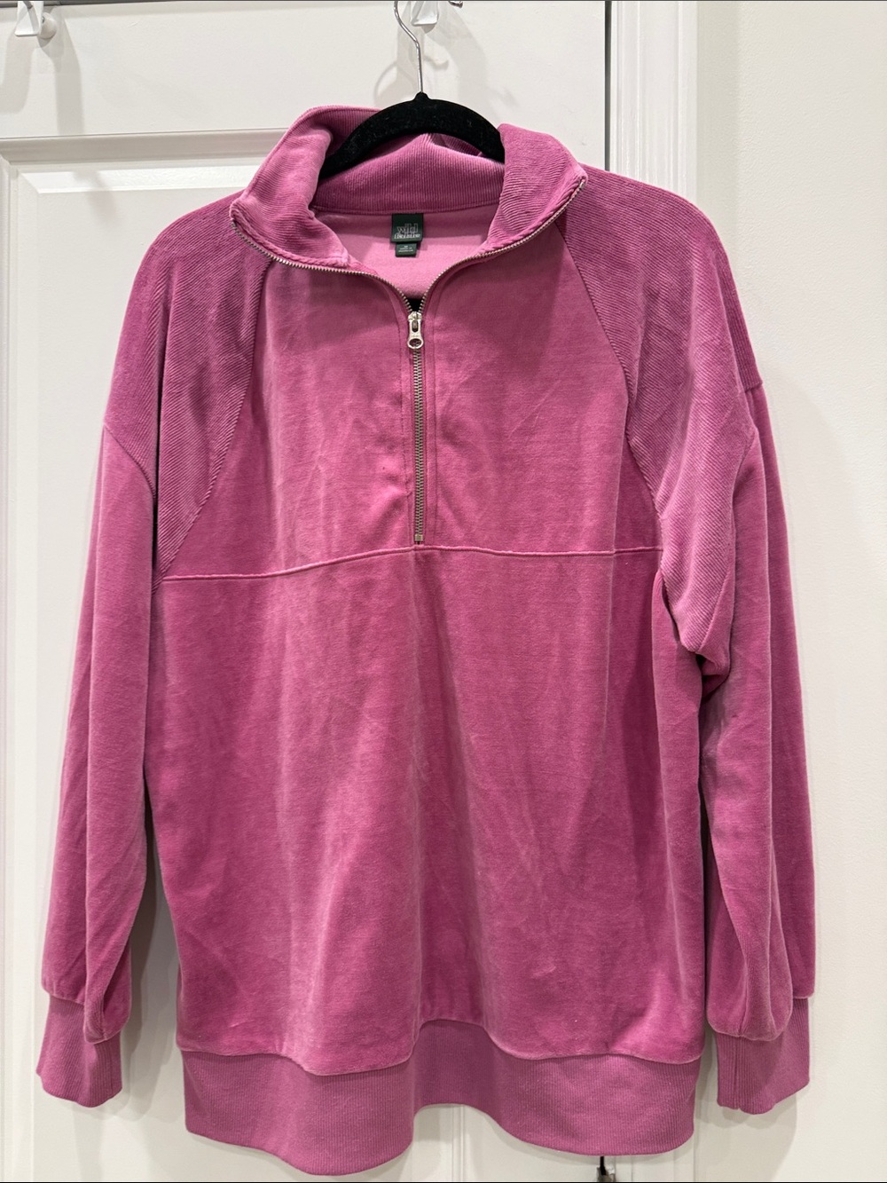 wild fable Men's Half-Zip Sweatshirt - Rose Pink
